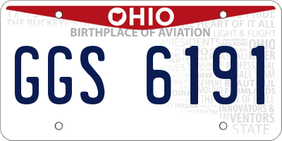 OH license plate GGS6191