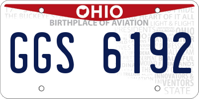 OH license plate GGS6192