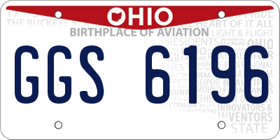 OH license plate GGS6196