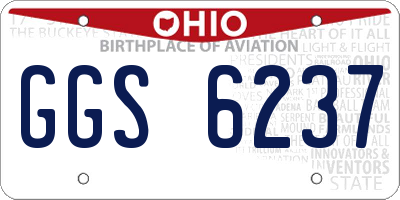 OH license plate GGS6237