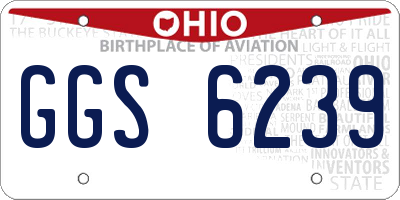 OH license plate GGS6239