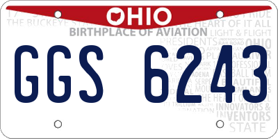 OH license plate GGS6243