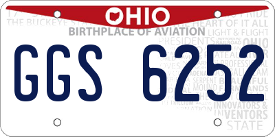 OH license plate GGS6252