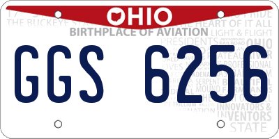 OH license plate GGS6256