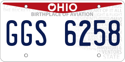 OH license plate GGS6258