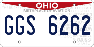 OH license plate GGS6262
