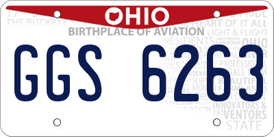 OH license plate GGS6263