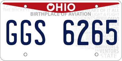 OH license plate GGS6265