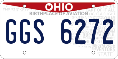 OH license plate GGS6272
