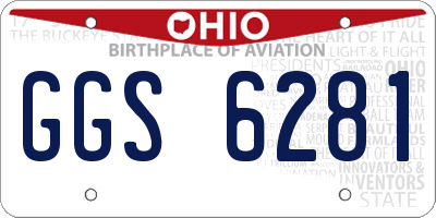 OH license plate GGS6281