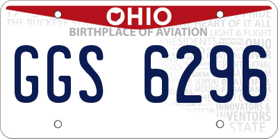OH license plate GGS6296