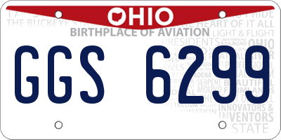OH license plate GGS6299