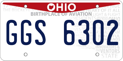 OH license plate GGS6302