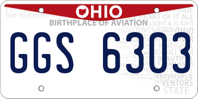 OH license plate GGS6303
