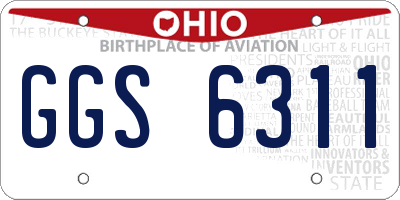 OH license plate GGS6311