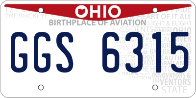 OH license plate GGS6315