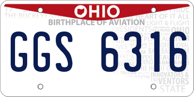 OH license plate GGS6316