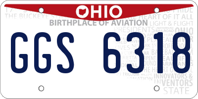 OH license plate GGS6318