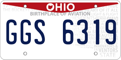 OH license plate GGS6319