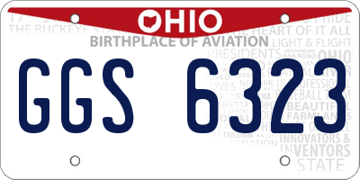 OH license plate GGS6323