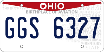 OH license plate GGS6327