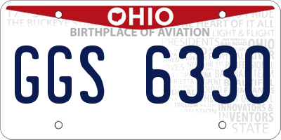 OH license plate GGS6330