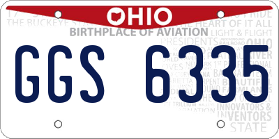 OH license plate GGS6335