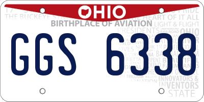 OH license plate GGS6338