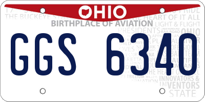 OH license plate GGS6340
