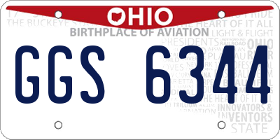 OH license plate GGS6344
