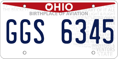 OH license plate GGS6345