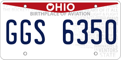 OH license plate GGS6350