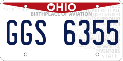 OH license plate GGS6355