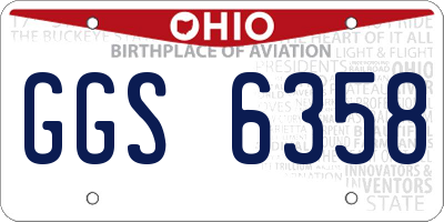 OH license plate GGS6358