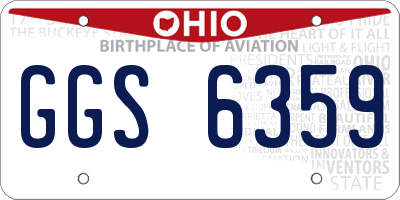 OH license plate GGS6359