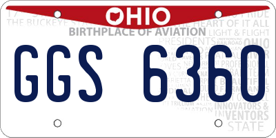 OH license plate GGS6360