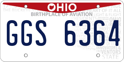 OH license plate GGS6364
