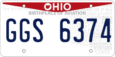 OH license plate GGS6374