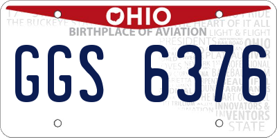 OH license plate GGS6376