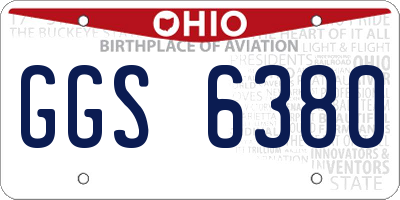 OH license plate GGS6380