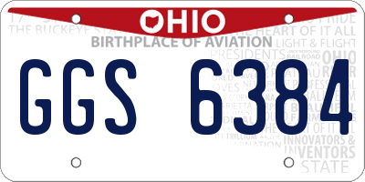 OH license plate GGS6384
