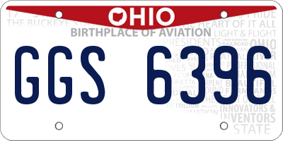 OH license plate GGS6396