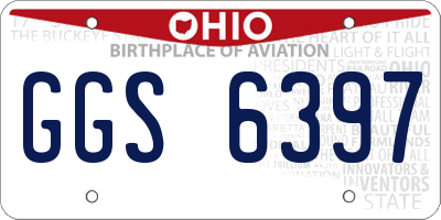 OH license plate GGS6397