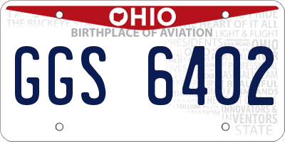 OH license plate GGS6402