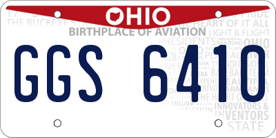 OH license plate GGS6410