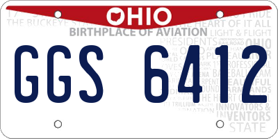 OH license plate GGS6412