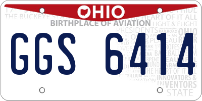 OH license plate GGS6414