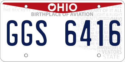 OH license plate GGS6416