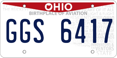 OH license plate GGS6417