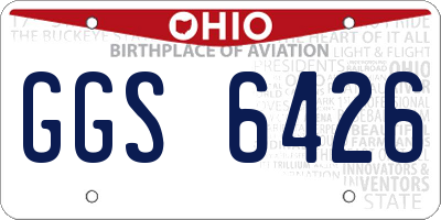 OH license plate GGS6426